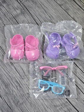 MY LIFE Doll Shoes And Glasses Accessories for 18" Dolls Mix Lot of 3 NIB